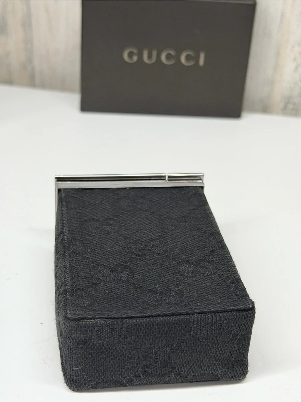 Vintage Gucci Black GG Canvas Case